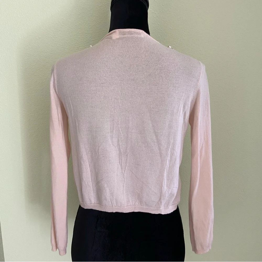 Christian Dior Cashmere Embellished Crystals and Pearls Neck Cardigan - Picture 5 of 13